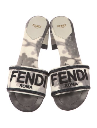 Fendi Canvas Printed Slides