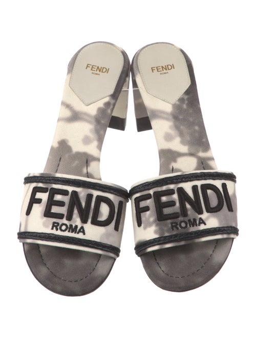 Fendi Canvas Printed Slides