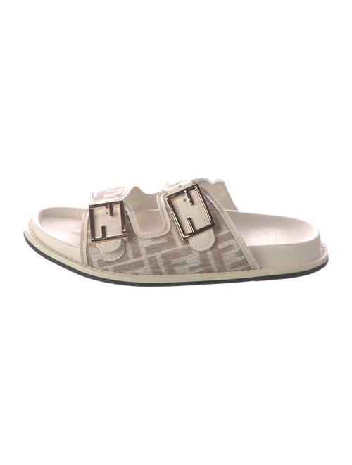 Fendi Zucca FF Logo Canvas Slides