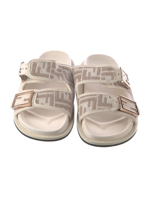 Fendi Zucca FF Logo Canvas Slides