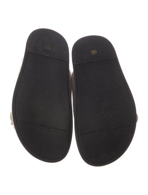Fendi Zucca FF Logo Canvas Slides
