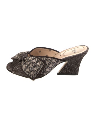 Fendi Printed Bow Accents Slides