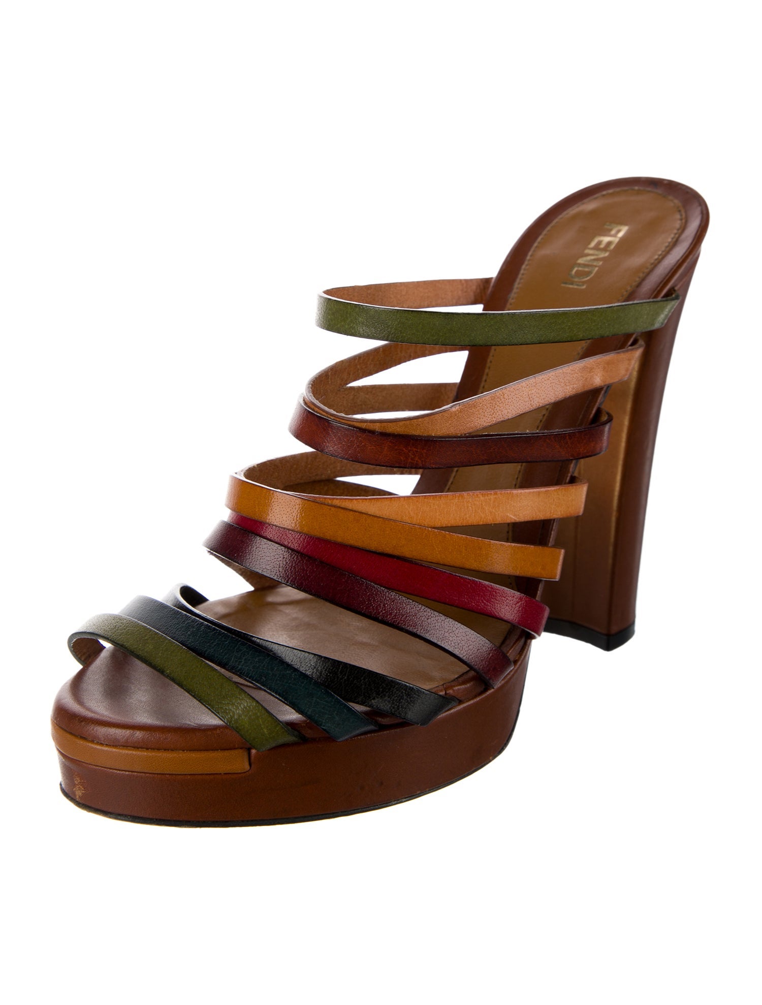 Fendi Leather Slides