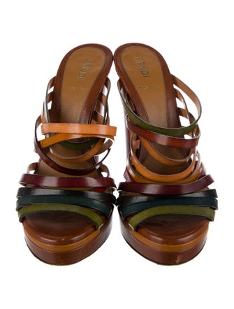 Fendi Leather Slides