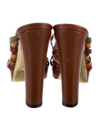 Fendi Leather Slides