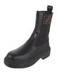 Fendi Zucca FF Logo Leather Combat Boots