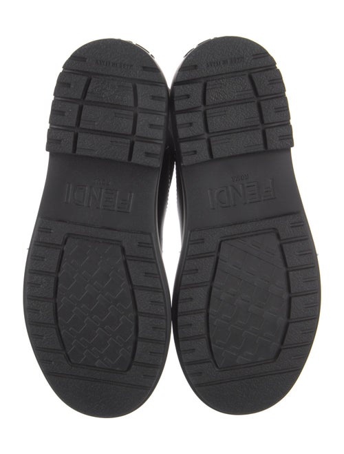 Fendi Zucca FF Logo Leather Combat Boots