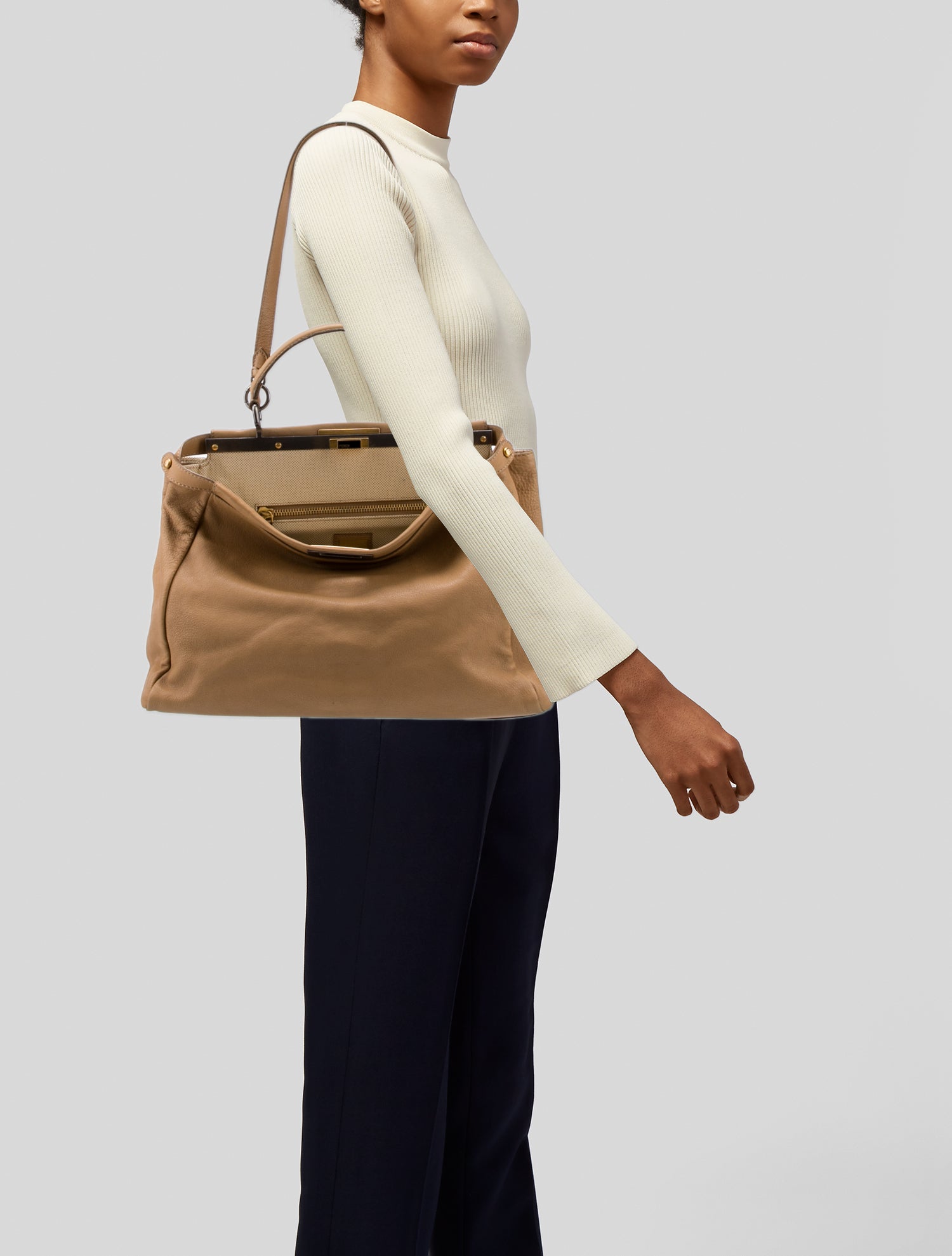 Fendi Leather Peekaboo Large