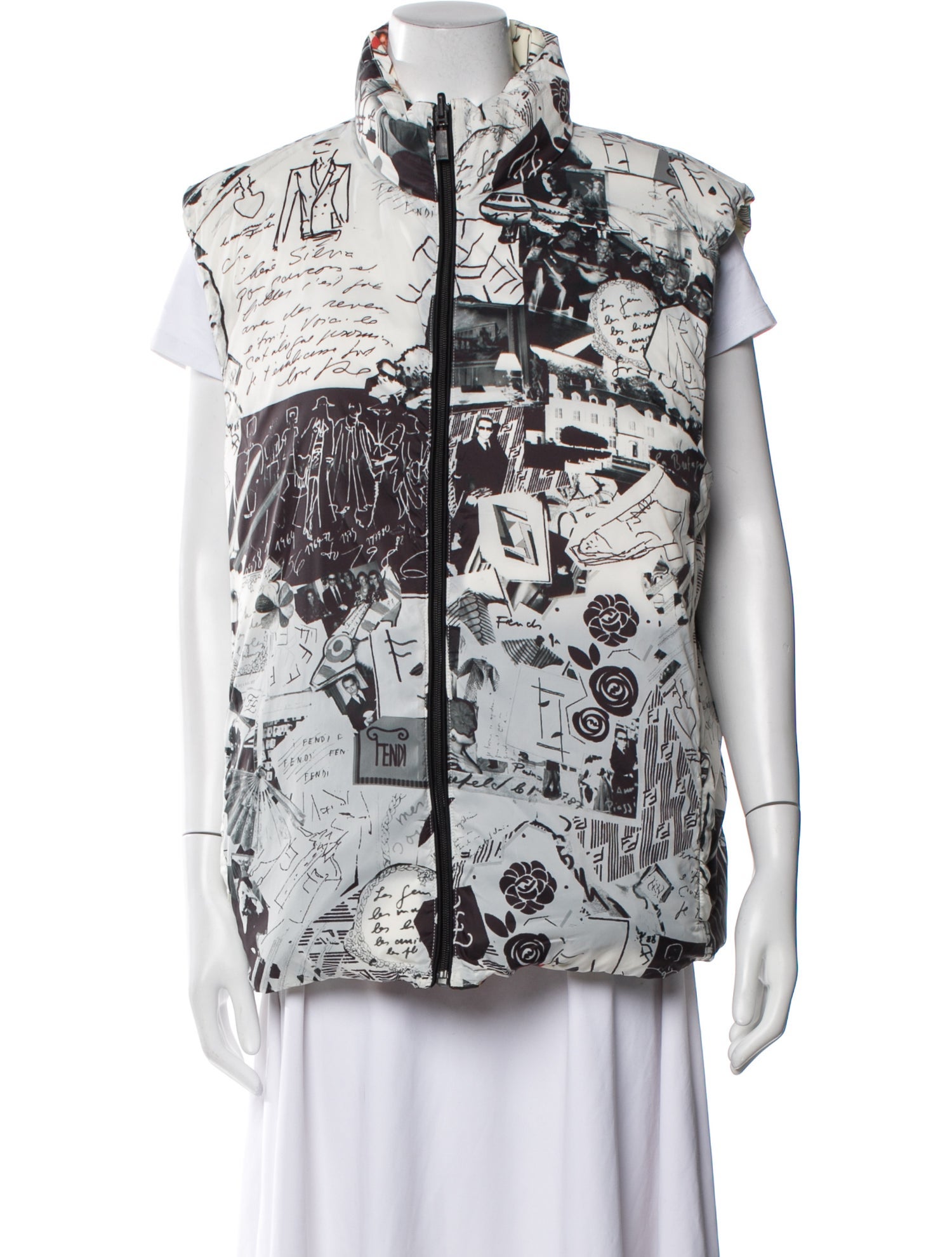 Fendi Down Printed Vest
