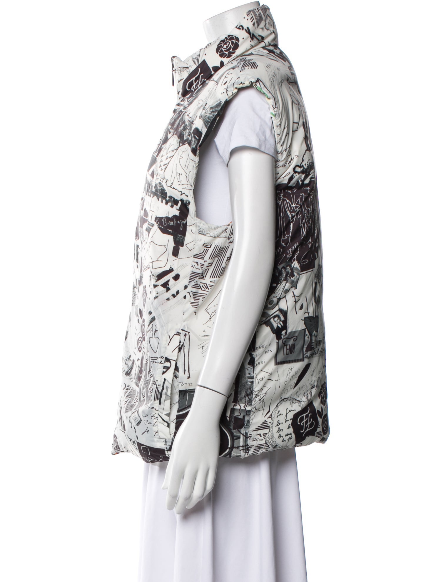 Fendi Down Printed Vest