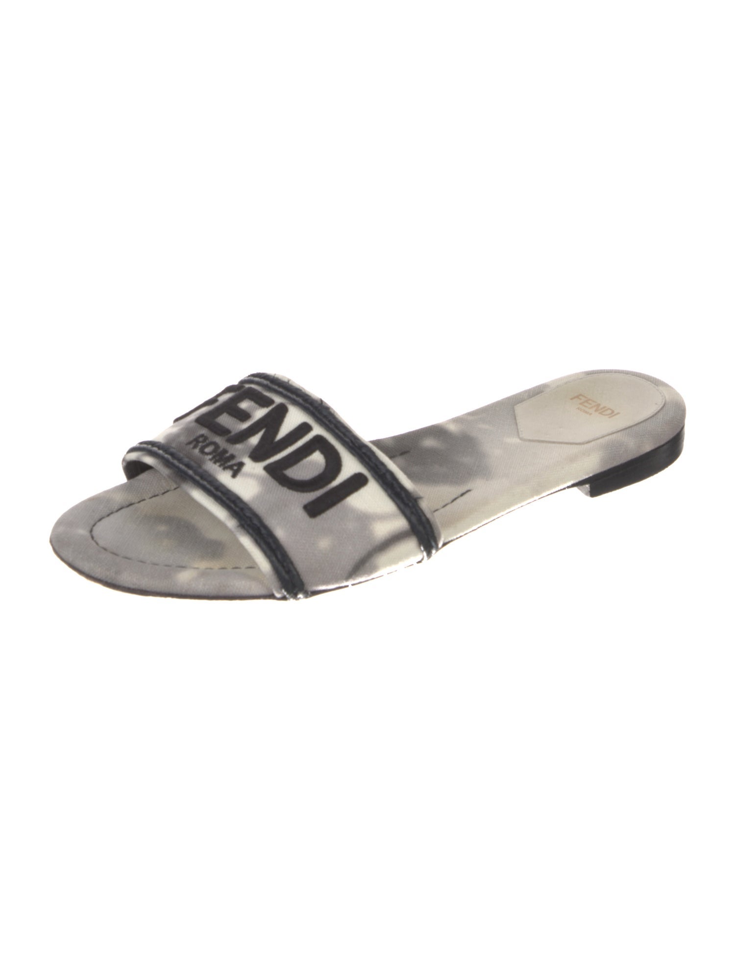 Fendi Canvas Printed Slides