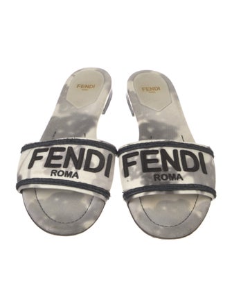 Fendi Canvas Printed Slides