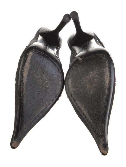 Fendi Zucca FF Logo Canvas Slingback Pumps