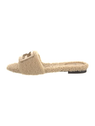 Fendi Shearling Slides