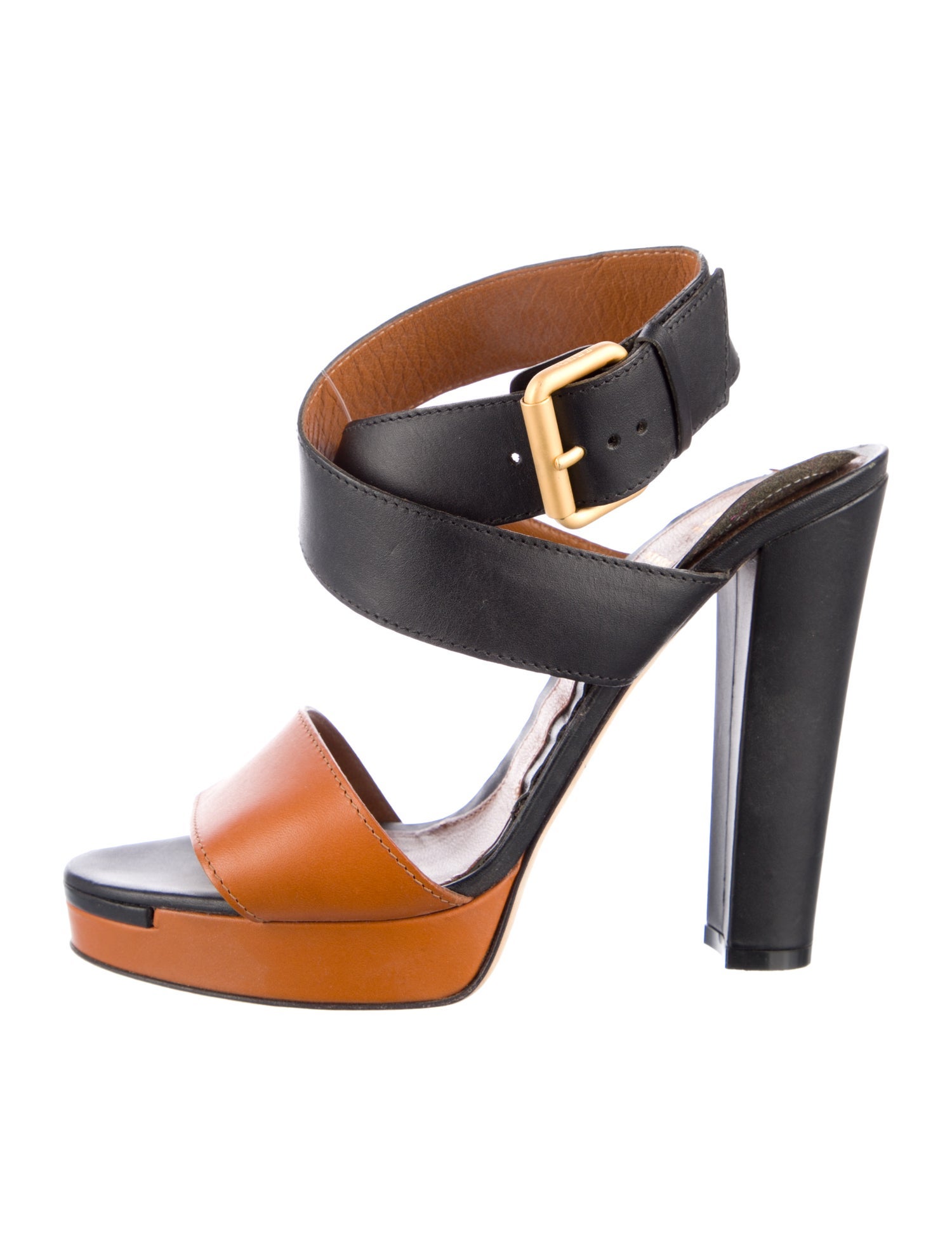 Fendi Leather Slingback Sandals