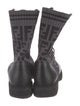 Fendi Zucca FF Logo Printed Combat Boots