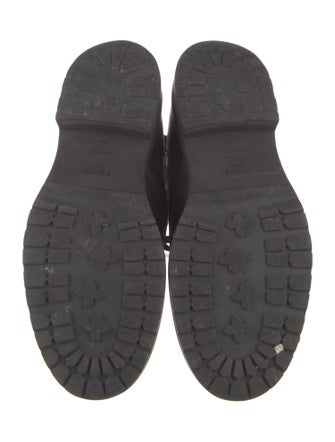 Fendi Zucca FF Logo Printed Combat Boots