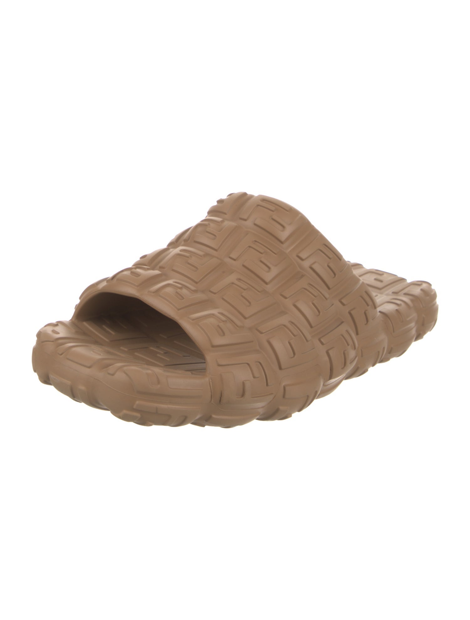 Fendi Zucca FF Logo Rubber Slides