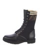 Fendi Zucca FF Logo Printed Combat Boots