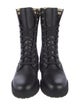 Fendi Zucca FF Logo Printed Combat Boots