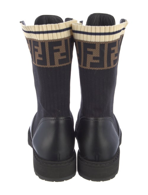 Fendi Zucca FF Logo Printed Combat Boots
