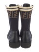Fendi Zucca FF Logo Printed Combat Boots