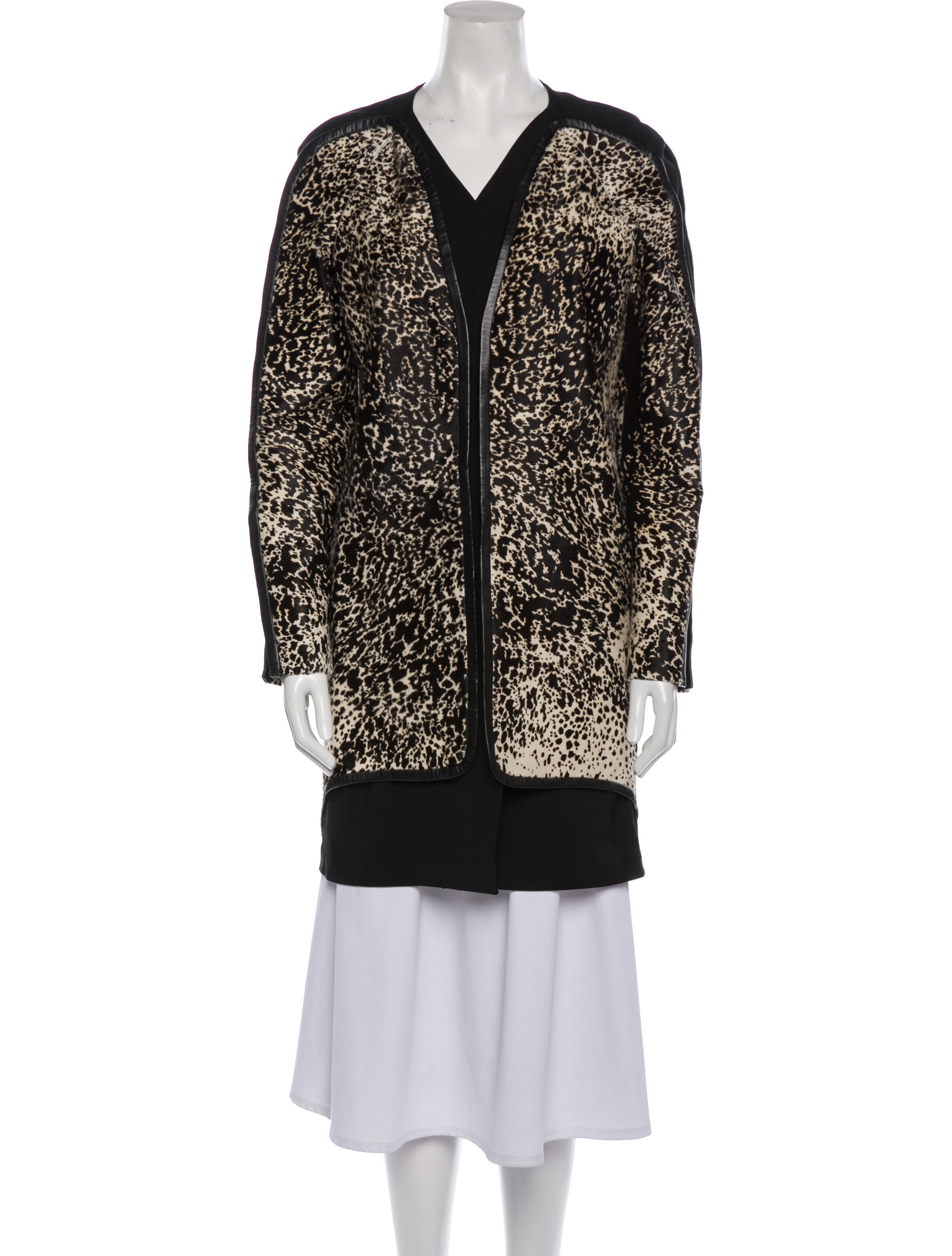 Fendi Calf Leather Printed Coat