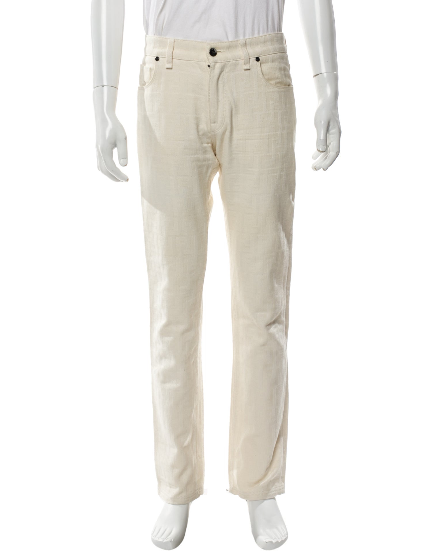 Fendi Zucca FF Logo Straight-Leg Jeans