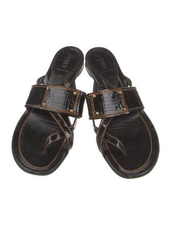 Fendi Patent Leather Slides