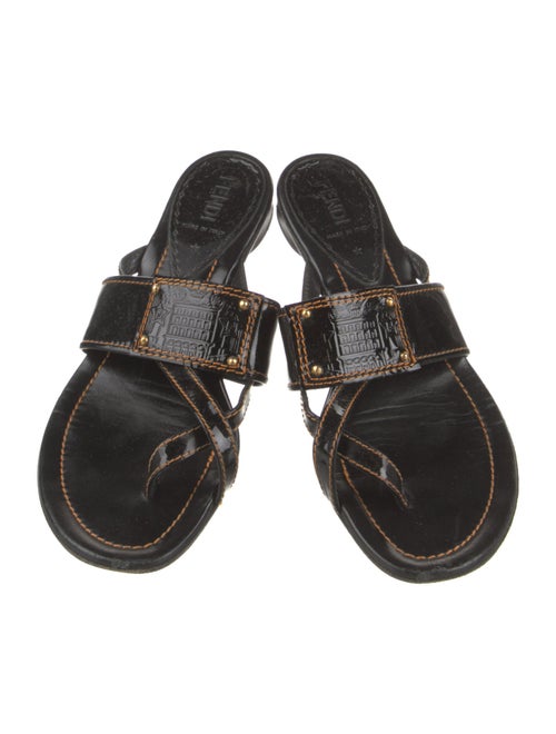 Fendi Patent Leather Slides