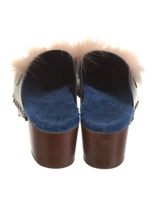 Fendi Monsters Motif Leather Mules