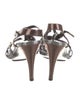 Fendi Leather T-Strap Sandals