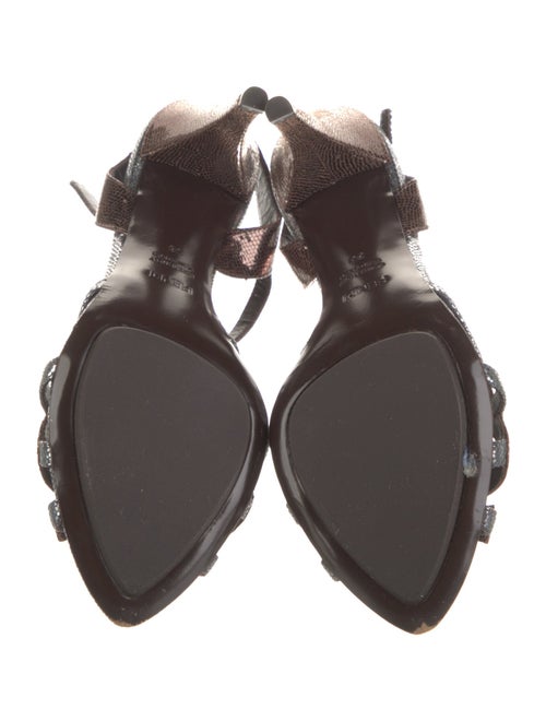 Fendi Leather T-Strap Sandals