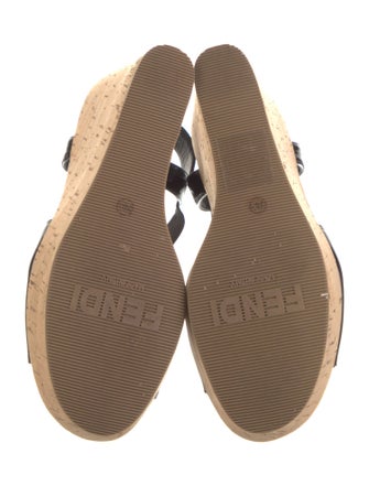 Fendi Patent Leather Slingback Sandals