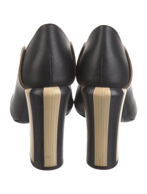 Fendi Leather Scalloped Accent Mules