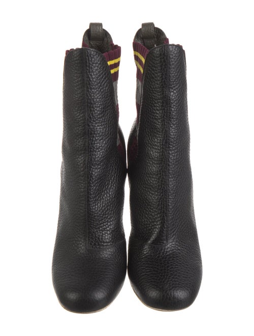 Fendi Leather Printed Chelsea Boots
