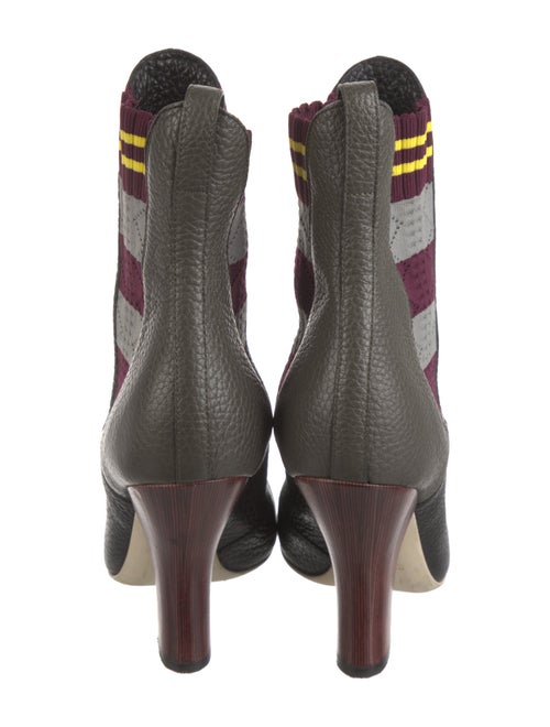 Fendi Leather Printed Chelsea Boots