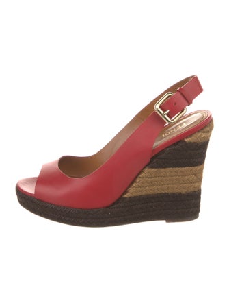 Fendi Leather Slingback Sandals