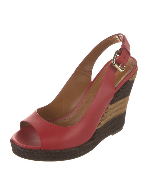 Fendi Leather Slingback Sandals