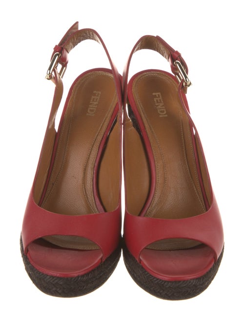 Fendi Leather Slingback Sandals