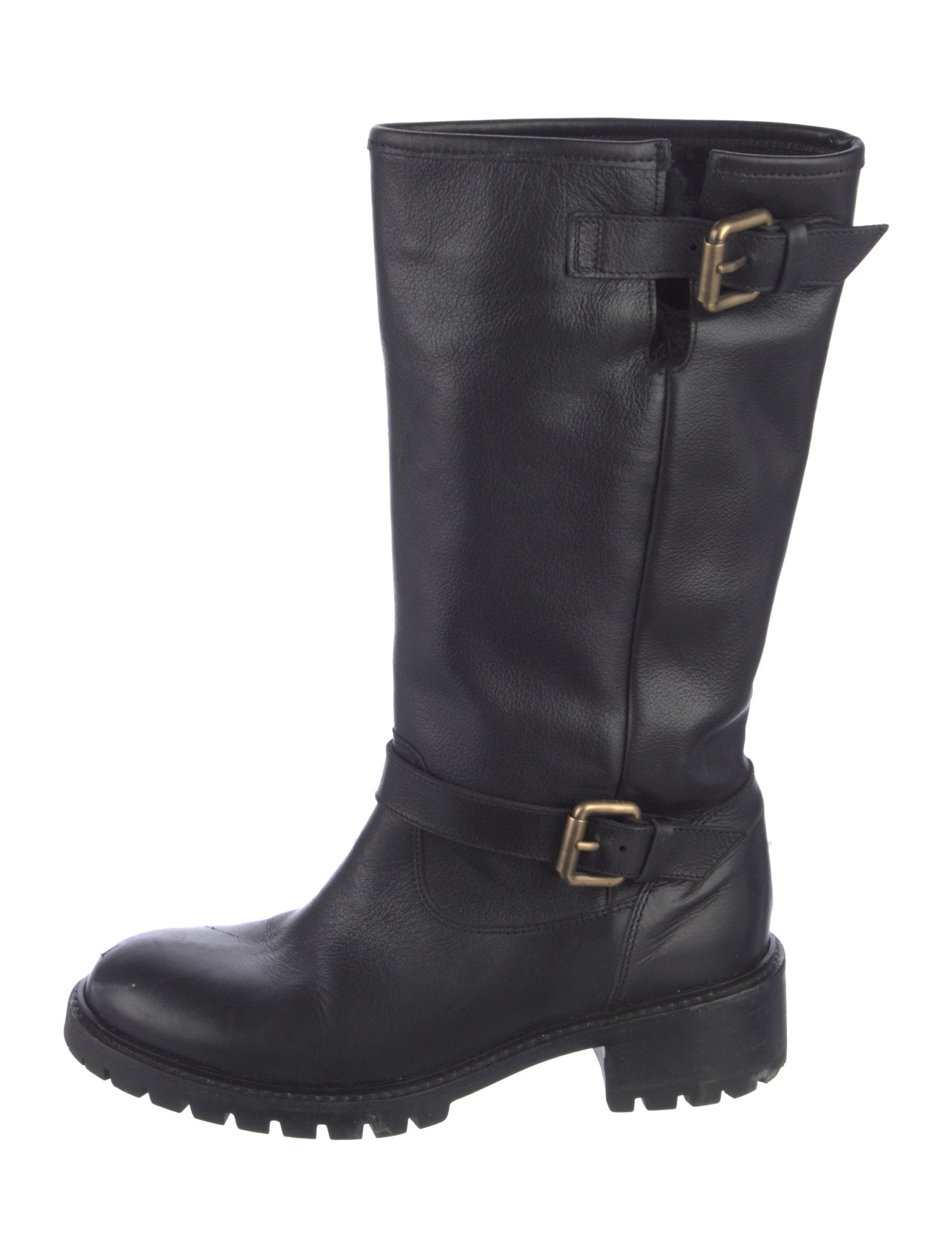 Fendi Leather Moto Boots