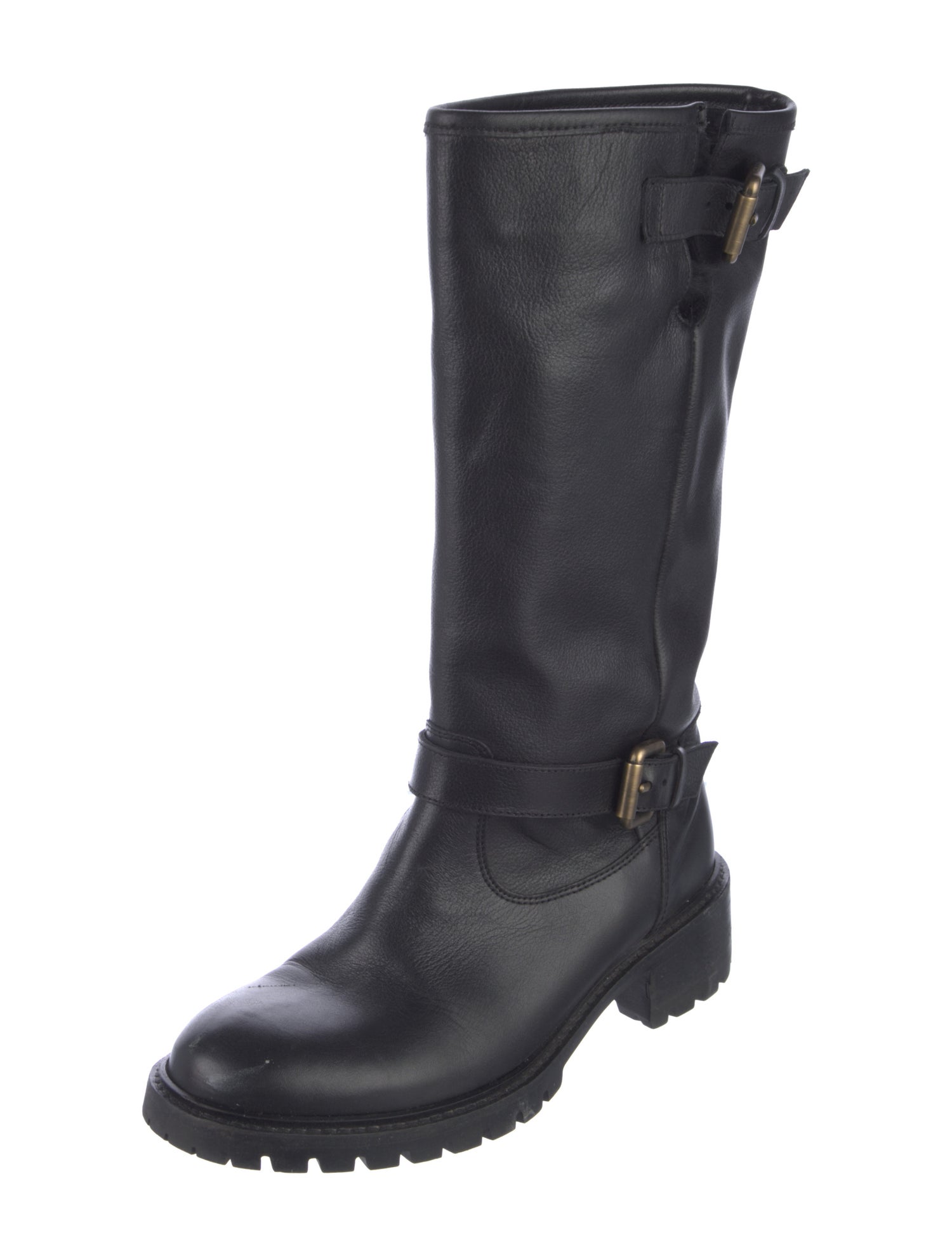 Fendi Leather Moto Boots