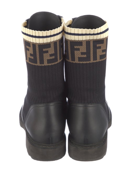 Fendi Zucca FF Logo Printed Combat Boots