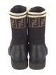 Fendi Zucca FF Logo Printed Combat Boots