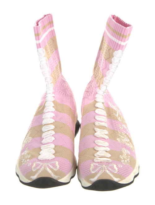 Fendi Printed Embroidered Accent Sock Sneakers