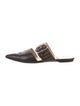 Fendi Zucca FF Logo Leather Mules