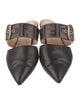 Fendi Zucca FF Logo Leather Mules