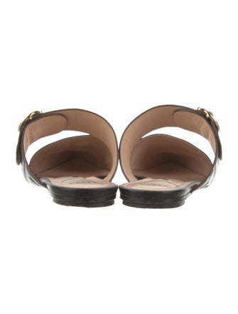 Fendi Zucca FF Logo Leather Mules