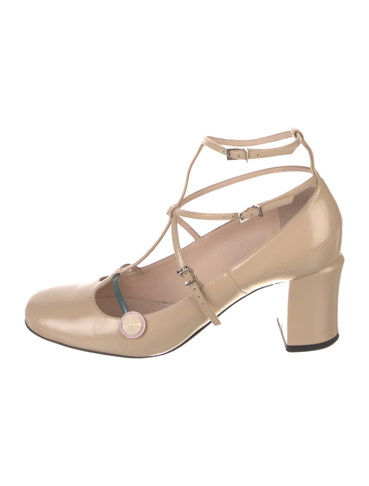 Fendi Leather T-Strap Pumps