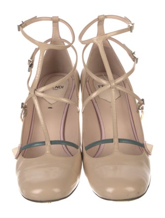Fendi Leather T-Strap Pumps